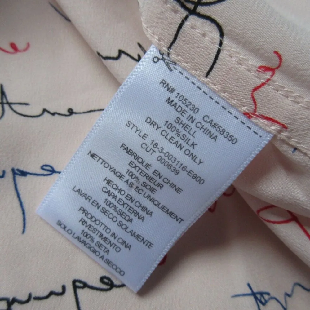 NWT Equipment Essential in Ceramic Signature Logo Silk Button Down Shirt S $278 - Image 6