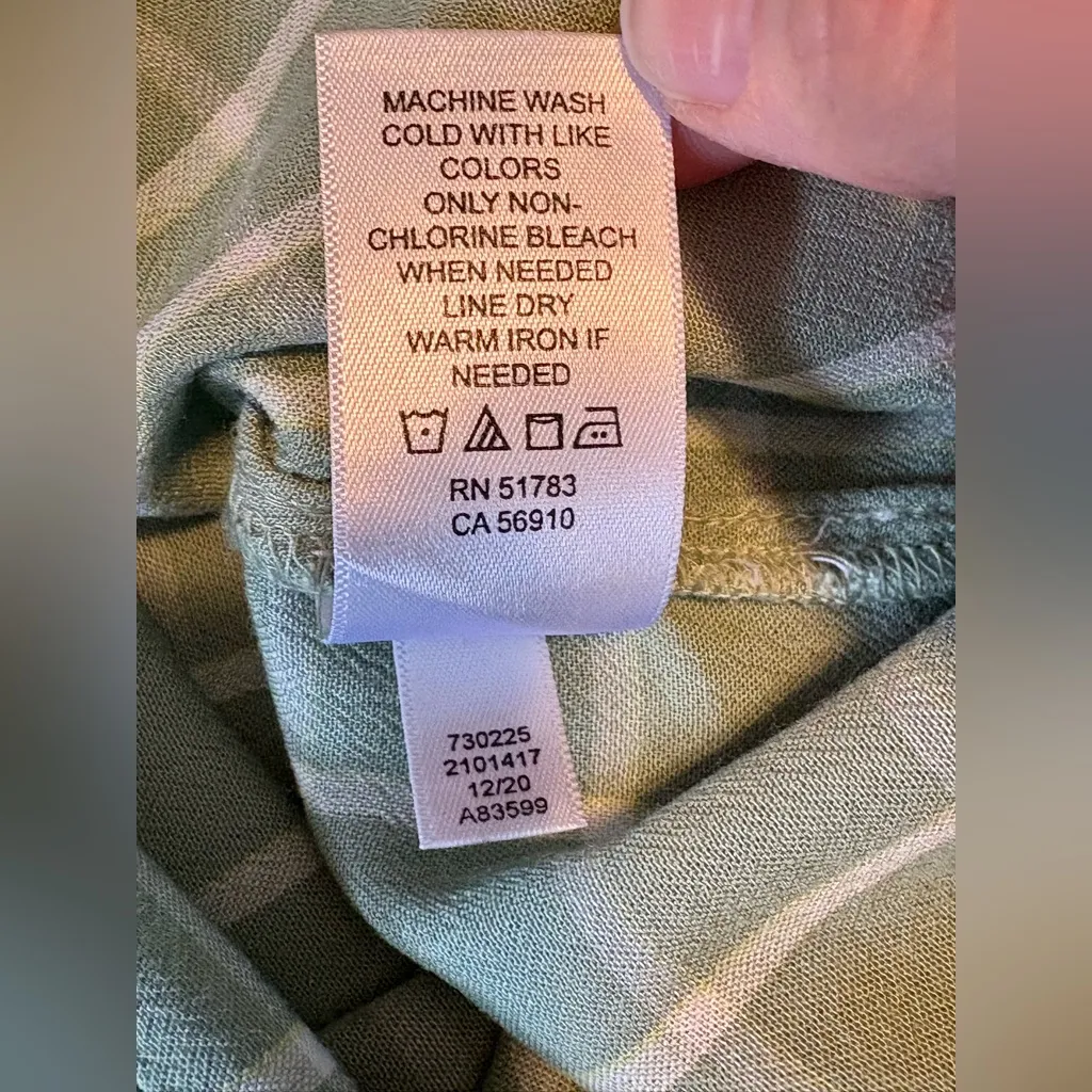 Maurices Green/White Plaid Ruffle Trim Dress - Image 6