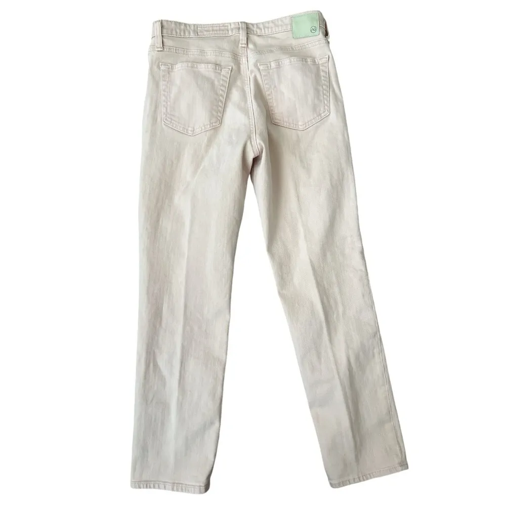 AG Adriano Goldschmied Isabelle High Rise Straight Crop Jeans | Pale Pink | 28 - Image 5
