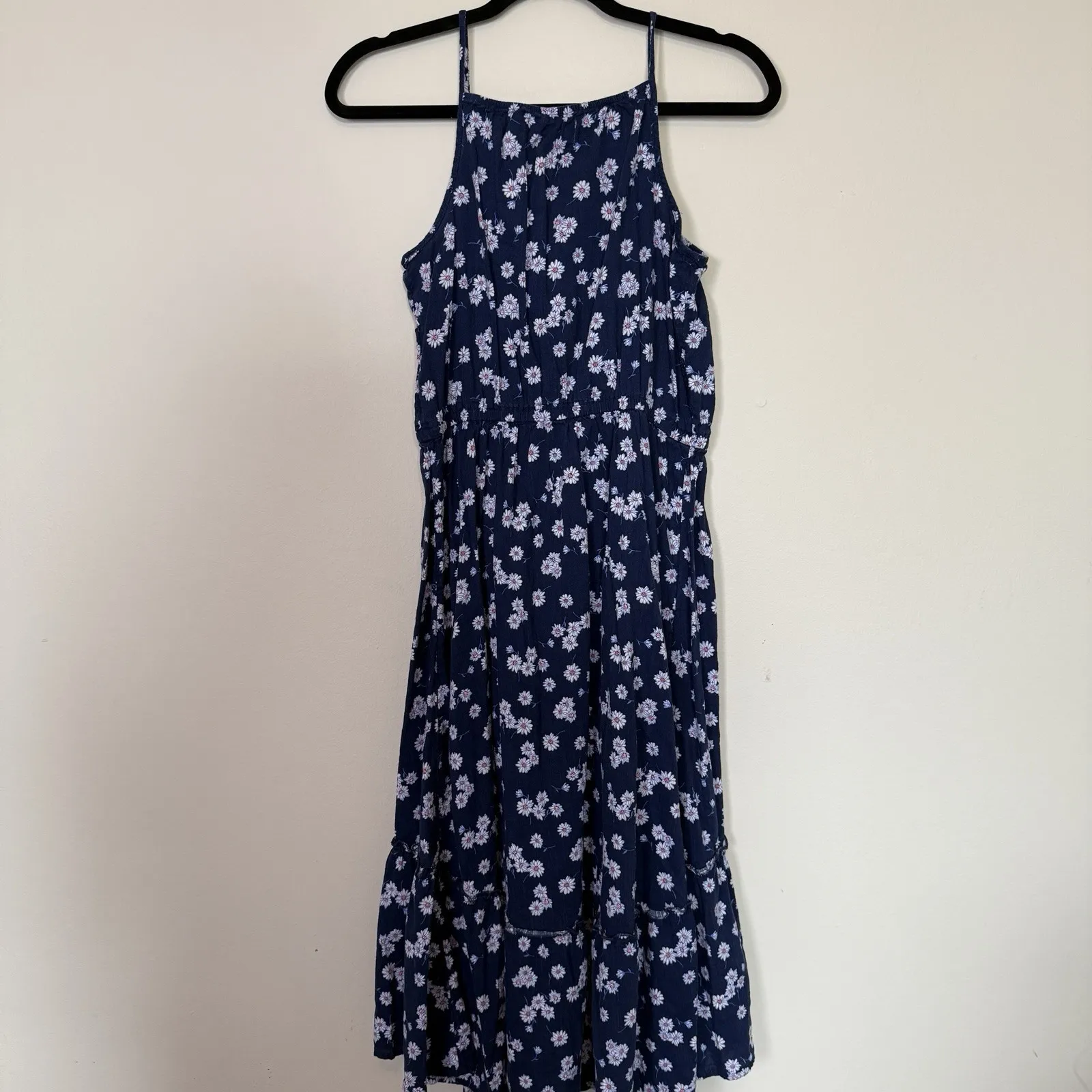 SO Dress‎ Women XLarge Navy Floral Cottagecore Casual Summer Floral Picnic Flowy - Image 4