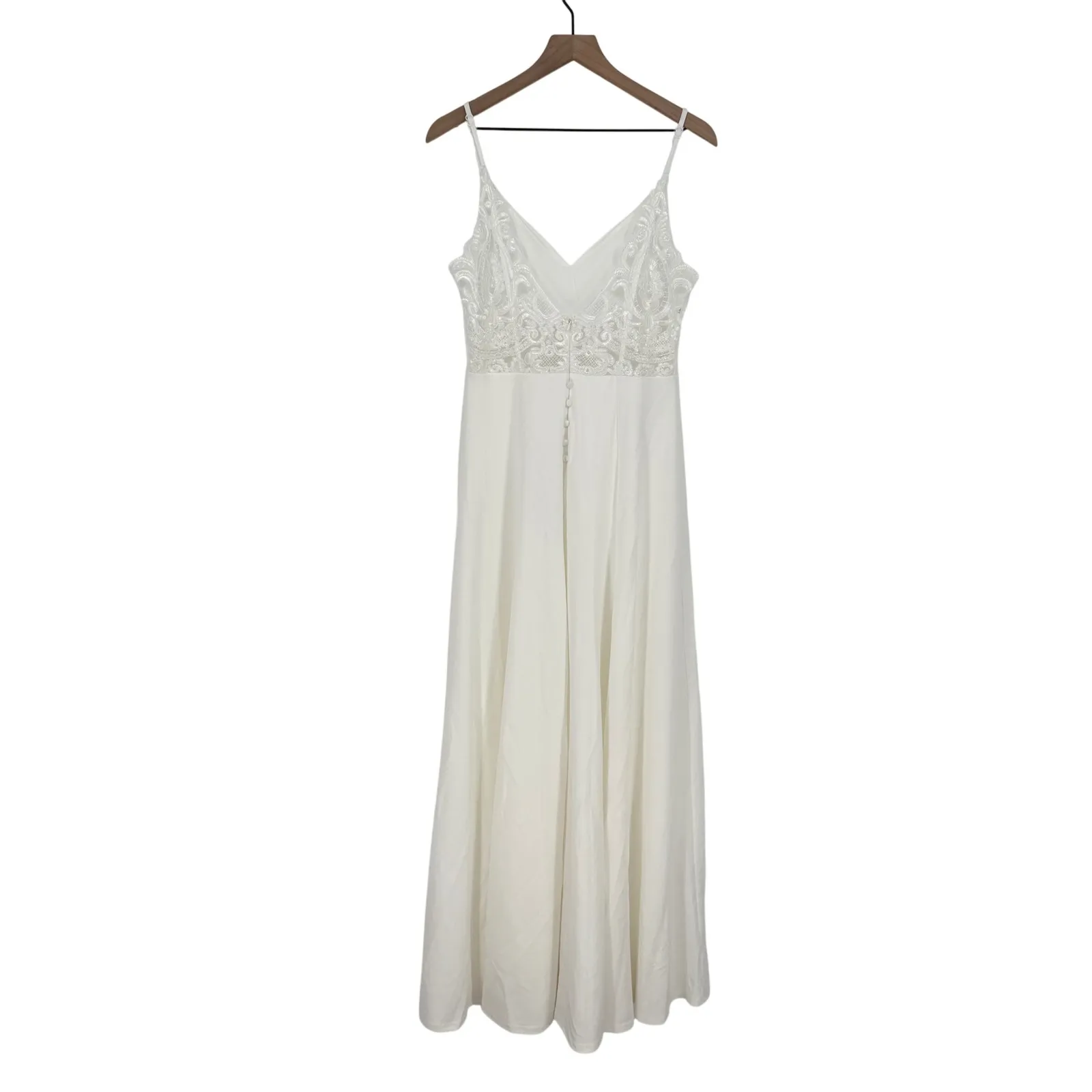 Lulus Forever a Fairytale White Lace Sleeveless Maxi Dress Size L - Image 12