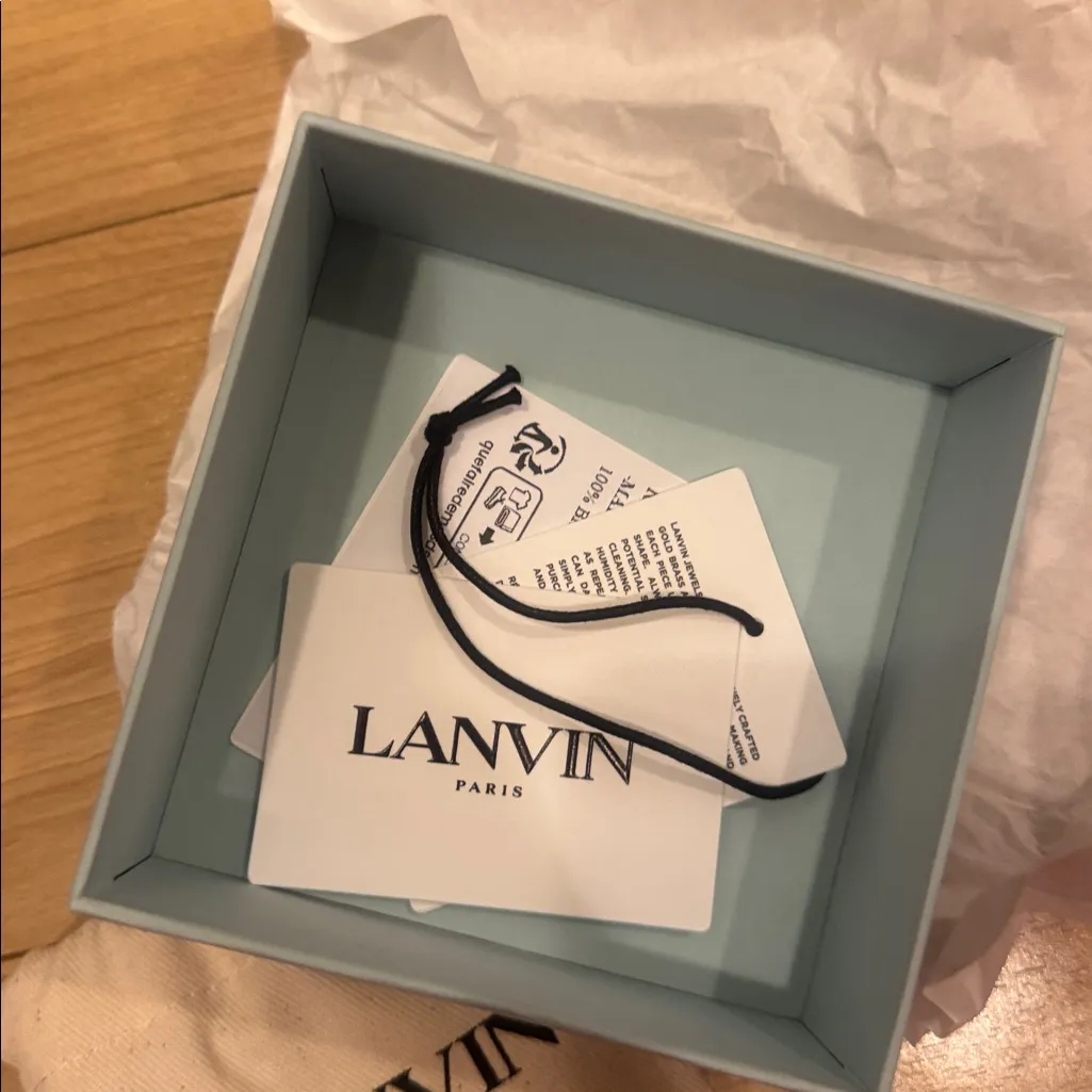 Lanvin Black and Brown 'L' Keychain - Image 3