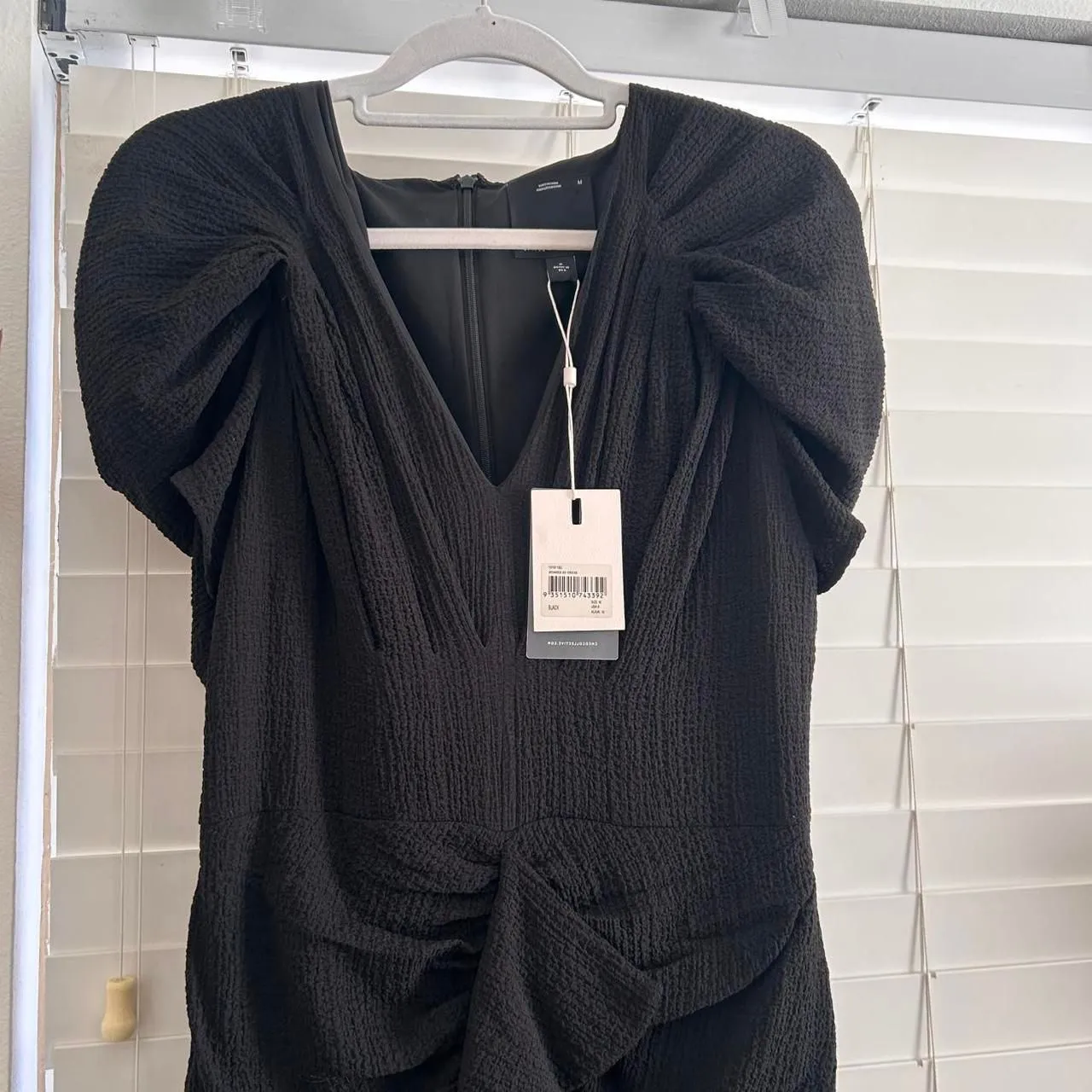 C/MEO Collective Soaked Black Mini Dress – Modern Romantic Rufflecore Medium - Image 4