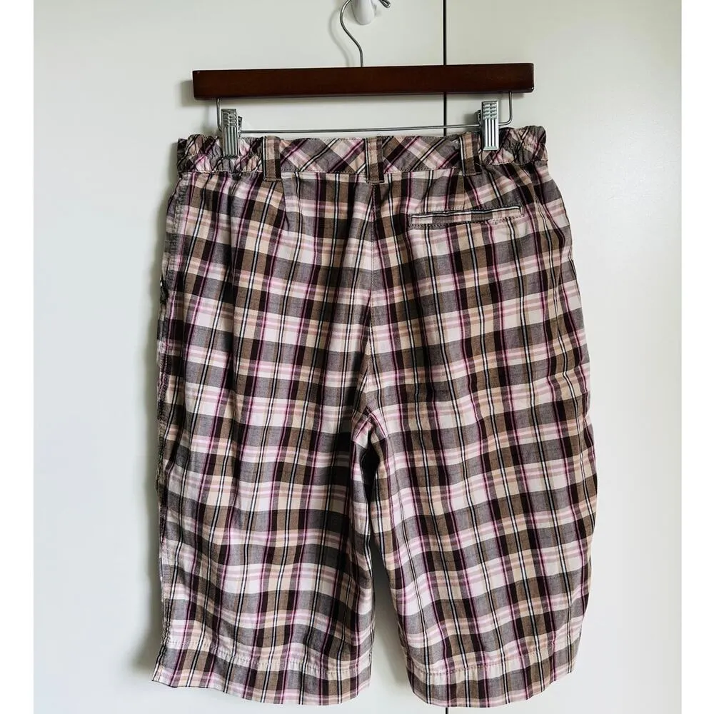 Vintage 90s Plaid Bermuda Shorts summer Prep Twee Size M/10 Pink Grunge Skater Size M - Image 7