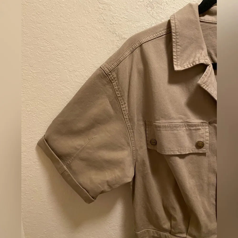 CURRENT/ELLIOTT The Serenity Short Sleeve Romper Size S In Oak New With Tag - Image 7