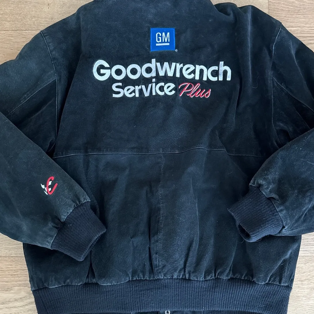 Vintage Chase Authentics Racing Jacket Dale Earnhardt Goopdwrench Size XL Black - Image 6
