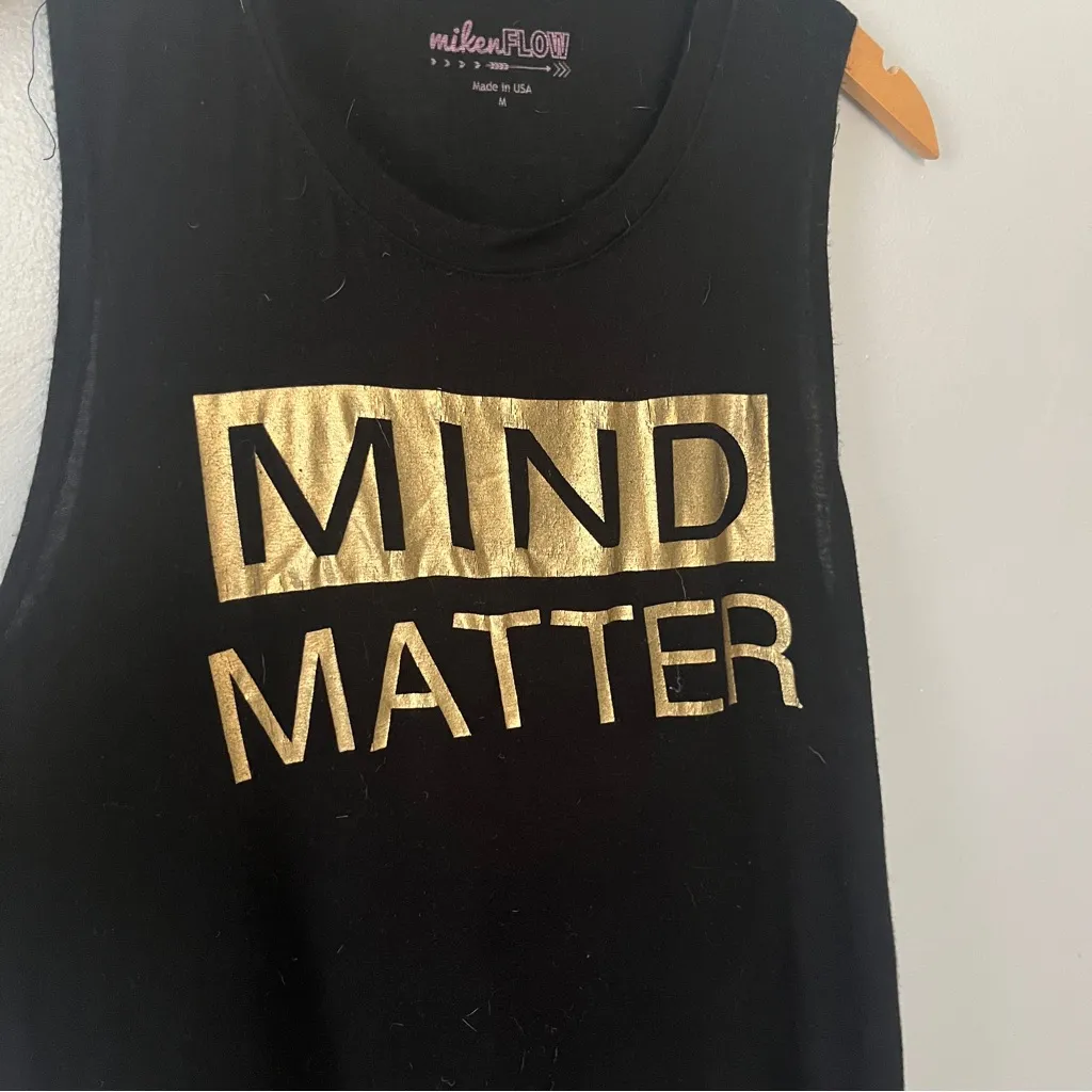 Miken Black and Gold Muscle Tee Size M - Image 3