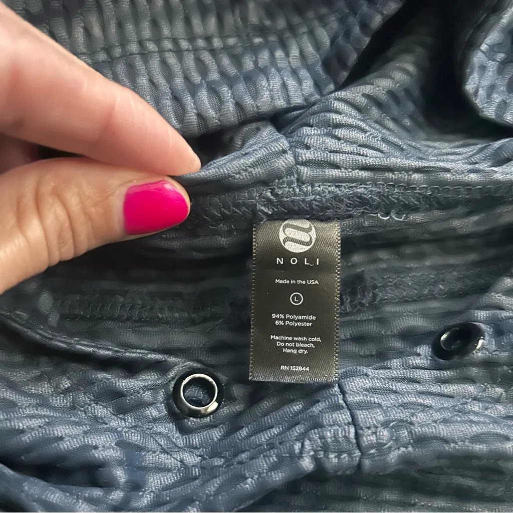 Noli Navy Blue Two-Piece Lounge Set Hoodie & Shorts Size M/L - Image 13