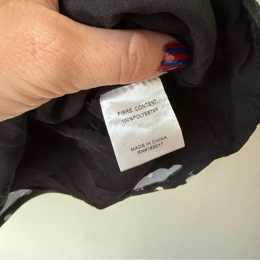 Princess Polly Nellie Black Yellow Floral Mini Dress 6 - Image 7