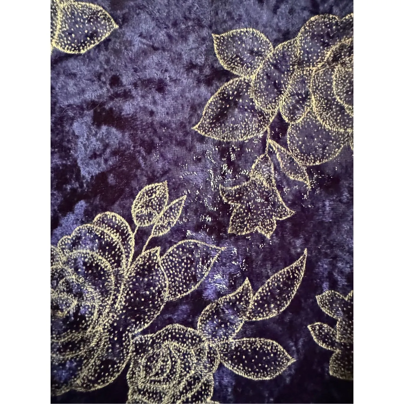 Vintage 90’s No‎ Boundaries Purple Velvet floral long sz S maxi dress whimsigoth - Image 9