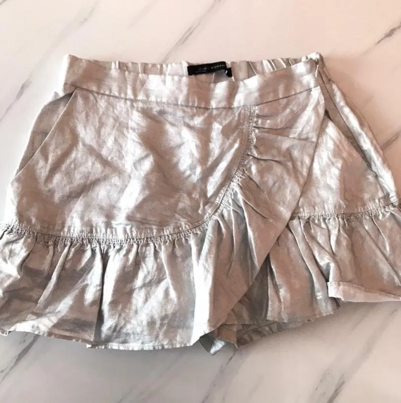 ZARA METALLIC PLEATED SKIRT - Image 2