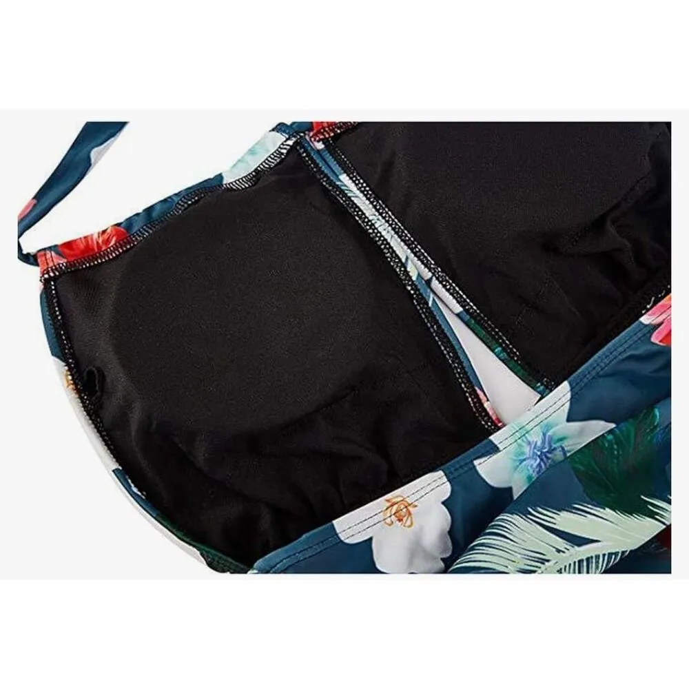 NEW Tummy Control Swimsuits Halter Bathing Suit 1 Pc Swimsuit XL Blue - Image 7