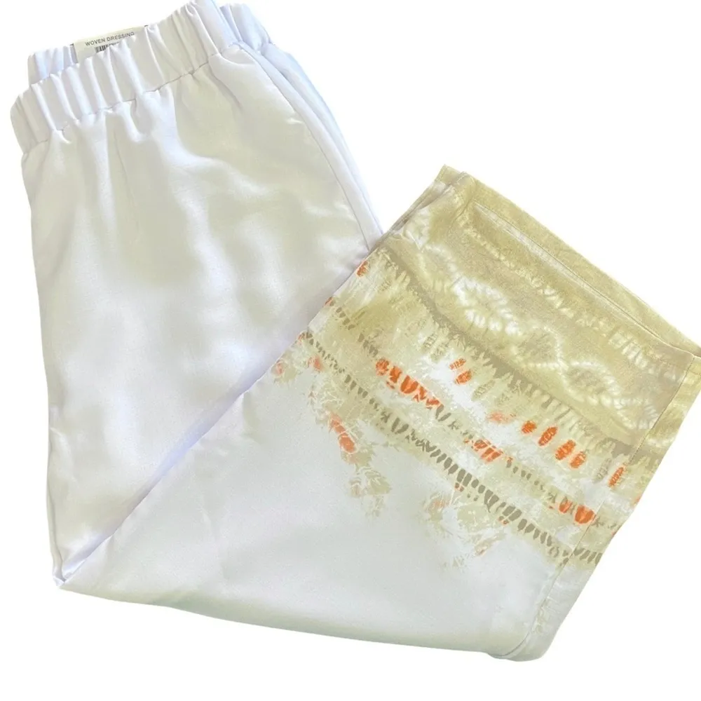 JM Collection Petite Dyed-Hem Wide-Leg Capri Pants - Image 2