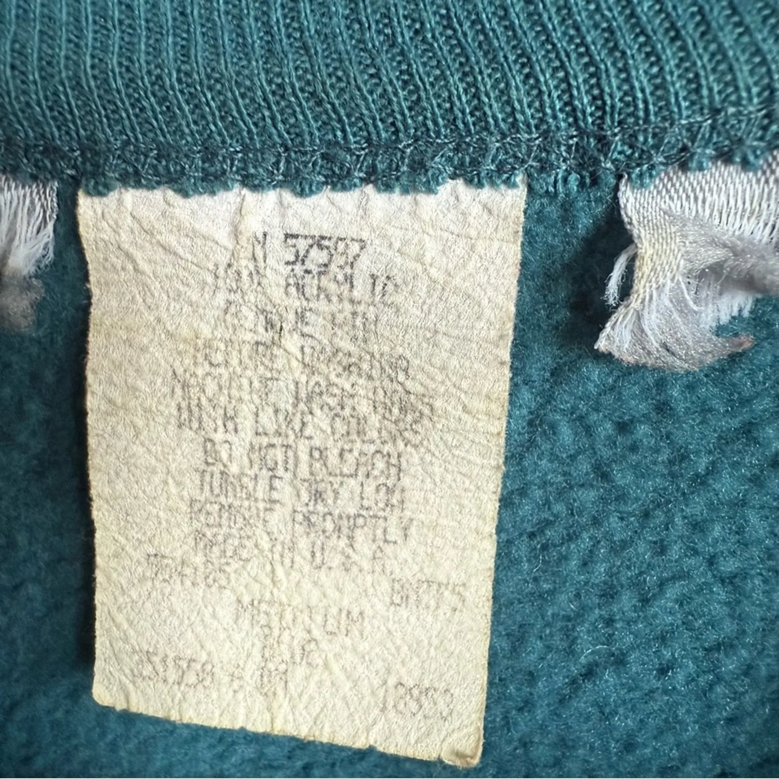 Vintage 90s Apple Basket Slices Sweatshirt Women’s Medium Blue - Image 6