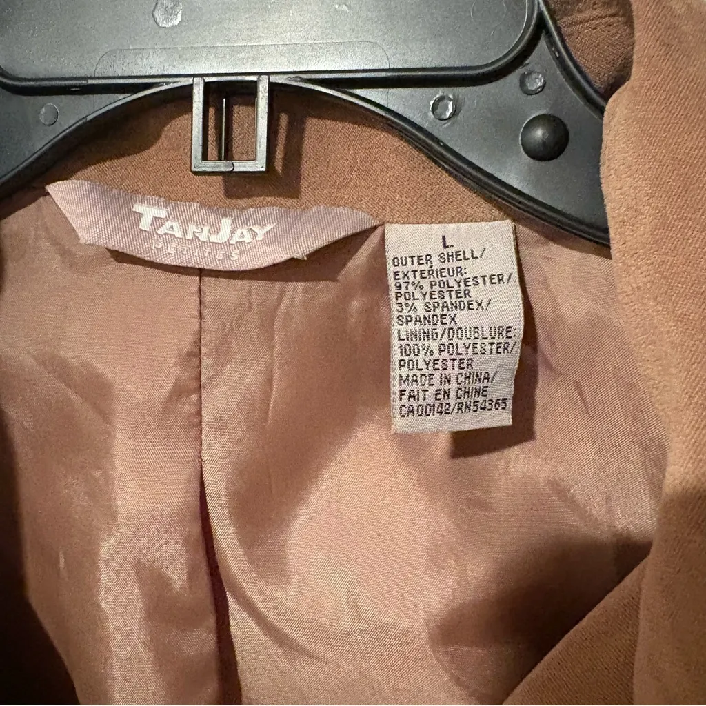 TanJay Women’s Corduroy Button Up Jacket | Size: Large Brown - Image 4