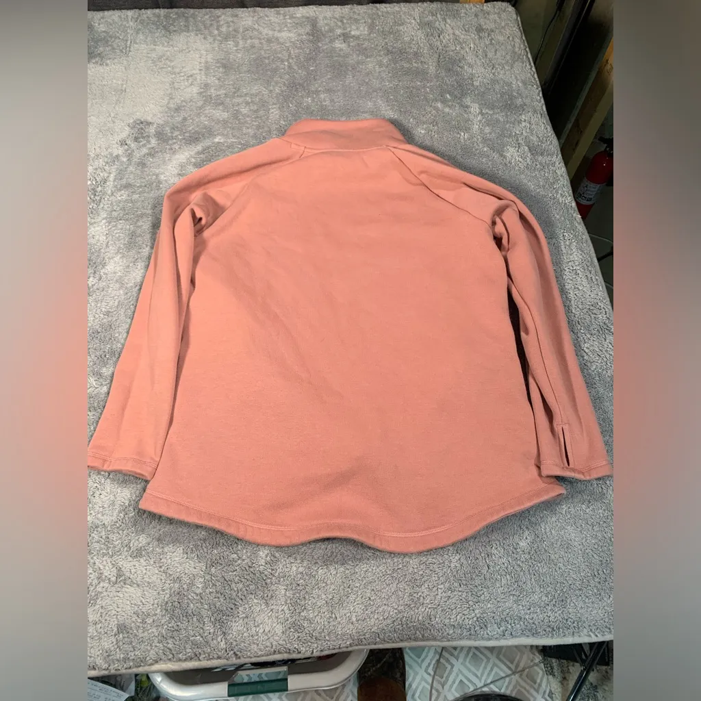 Athleta cozy karma asymmetrical pullover pink large - Image 8