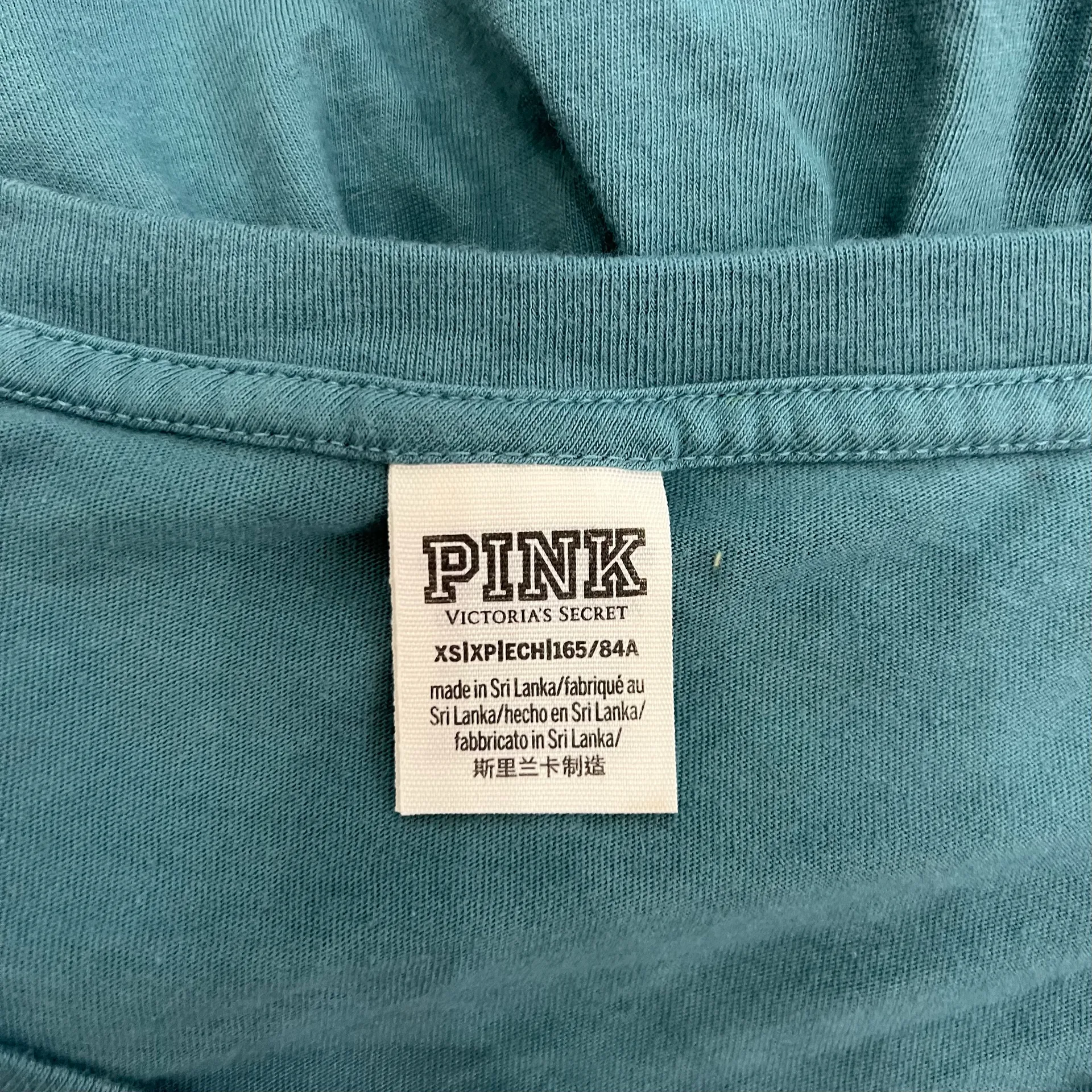 Turquoise Cotton V-Neck Top - Image 4