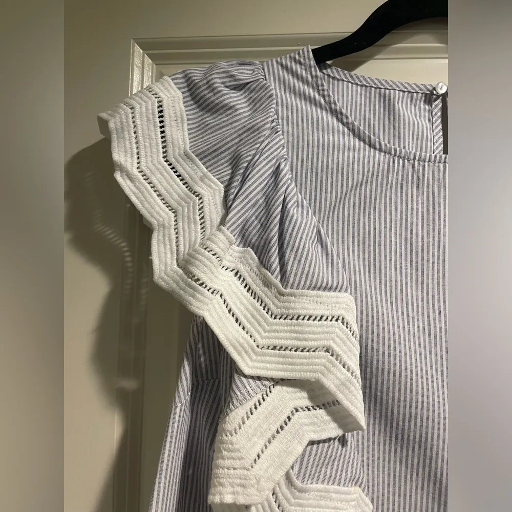 English Factory Stripe Ruffle Top - Image 3