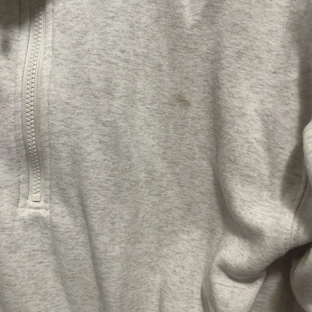 Fabletics Men's Off-White Zip-Up Sweater - Image 3