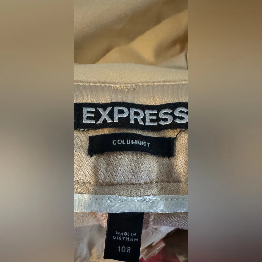 Express Bootcut Flat Front Khaki Trousers - Image 5