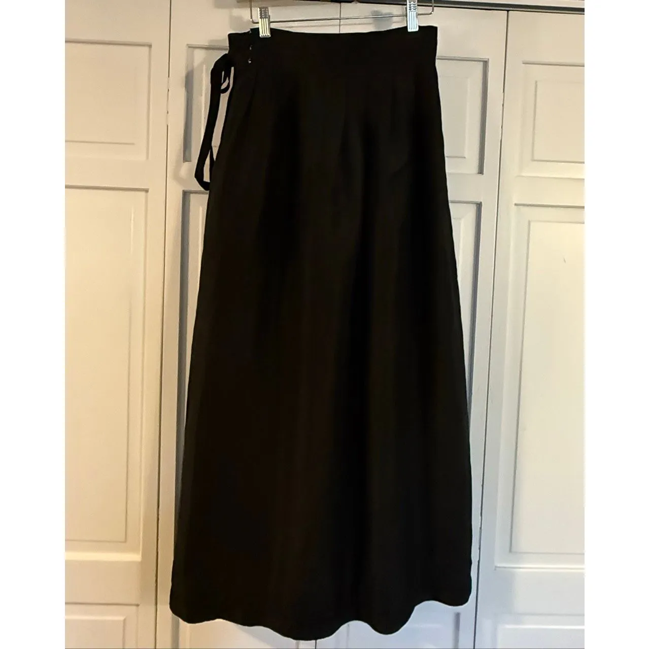 Vintage tie side wrap maxi dress size Medium Black - Image 7