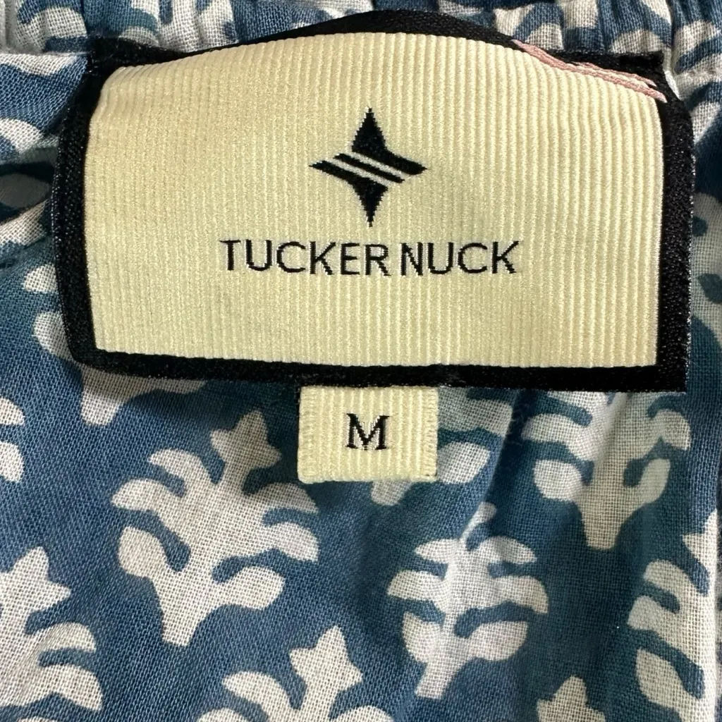 Tuckernuck Bohemian Indian Cotton Tiered Block Print Maxi Dress Medium Retro 70s - Image 6