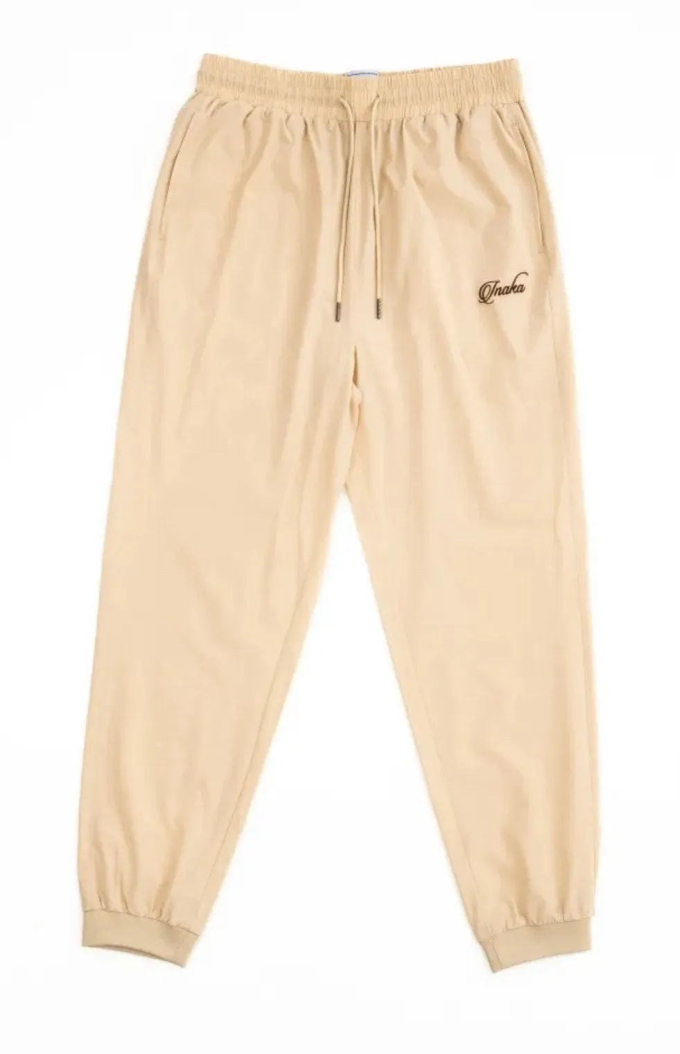 Inaka Women's Performance Nylon Spandex Sweats Baggy Joggers NWT Size L Ivory Tan Size L - Image 1