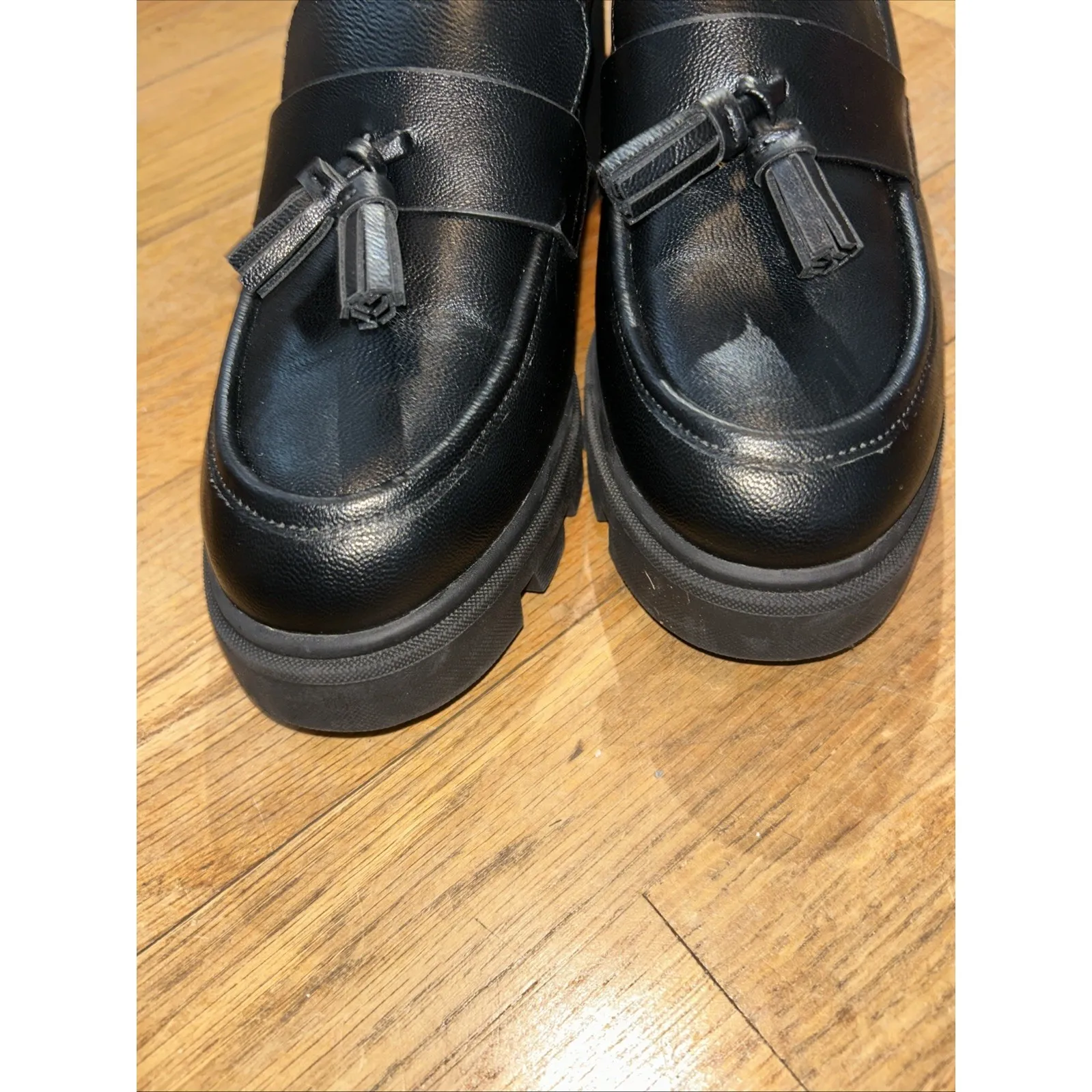 Chunky Heel Loafers Black y2k 9.5 A.N.A. Penny Goth Whimsigoth‎ Academia Witchy - Image 7