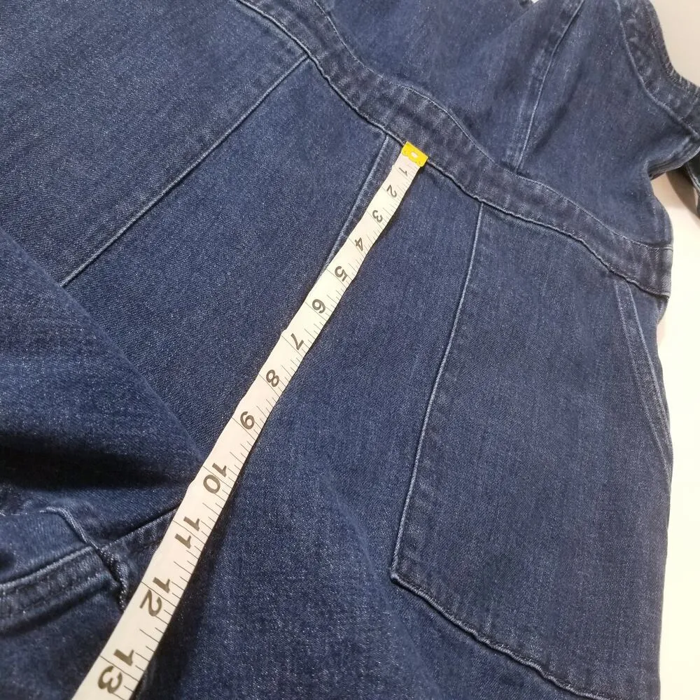 J. Crew Jeans Overall Dark Wash Denim Blue Jumpsuit - Image 8