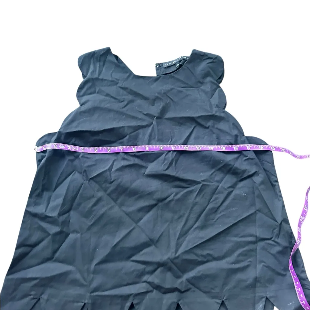 English Factory Scalloped Tank Top Black Size Large - Image 2