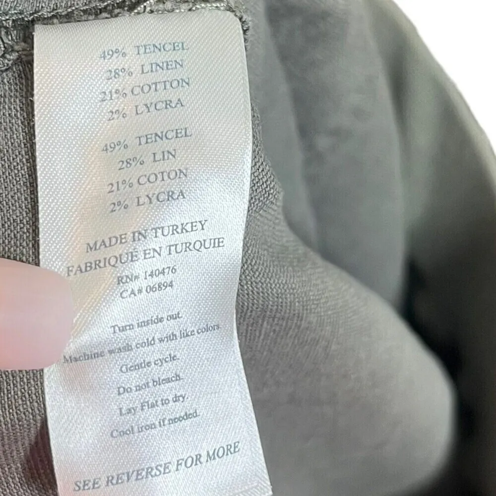 Faherty Arlie Day Jogger Pants Surplus Green Linen Cotton Women’s Size Small S - Image 11