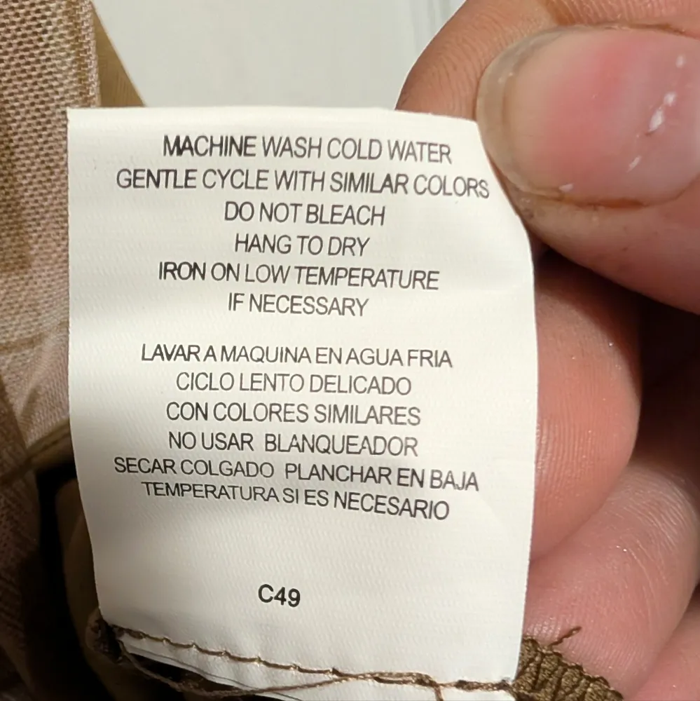 AUW Plaid Mesh Overlay Midi Dress Large Sheer Y2K Neutral Minimalist Chic Twee Pink - Image 7