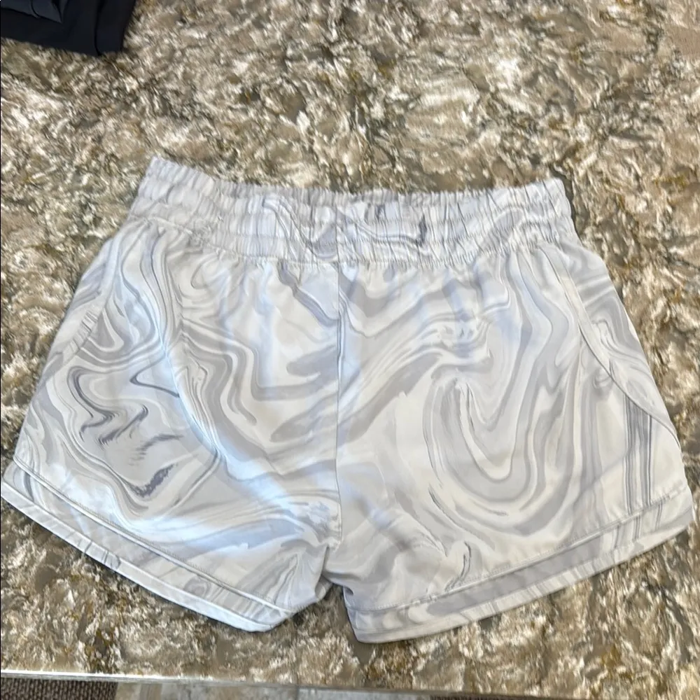 Fila Gray and White Athletic Shorts with Reflective Finish - Image 3