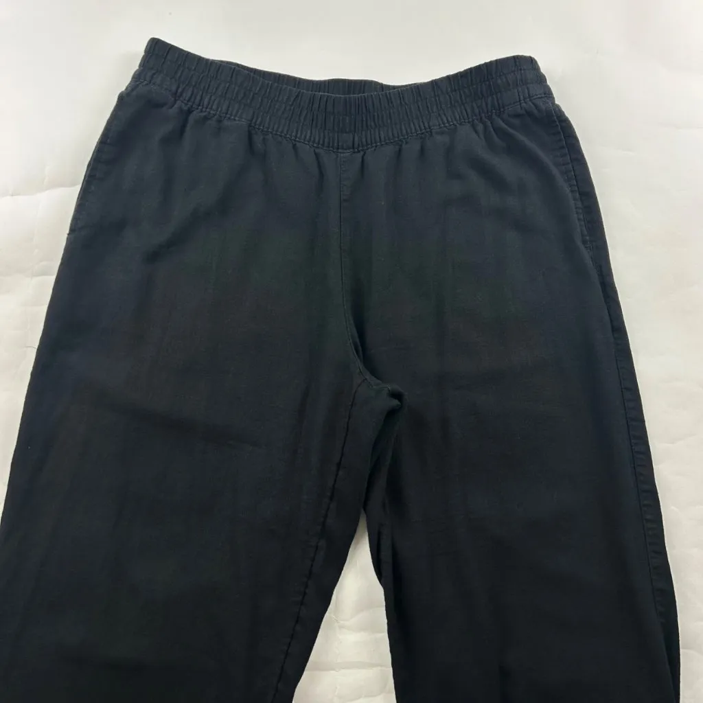 Old Navy Black Linen Blend High Rise Straight Leg Pant L - Image 2