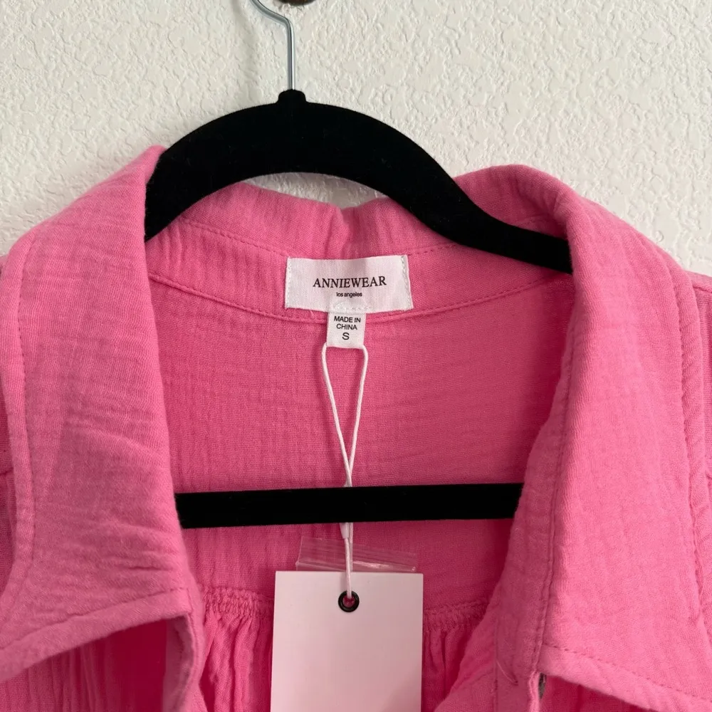 NWT Anniewear Pink Cotton Romper Small - Image 3