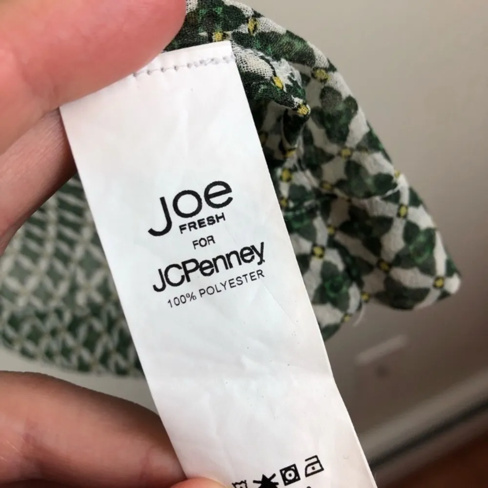 Joe Fresh  Printed Blouse Extra Small XS Green - Image 4