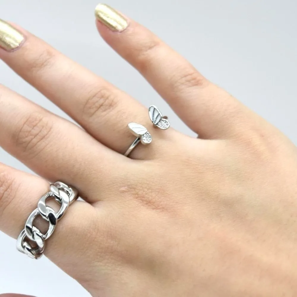 Sterling Silver Butterfly Wings Ring - Image 2