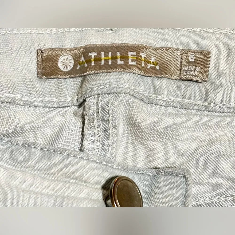 ATHLETA Sculptek Stretch Technology Skinny Crop Jeans in Glacier Wash  Sz 6 - Image 9