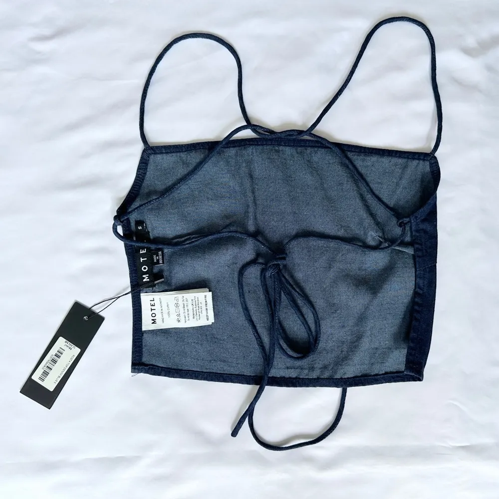 NWT MOTEL Rosta Top - Denim Blue - S - Image 9