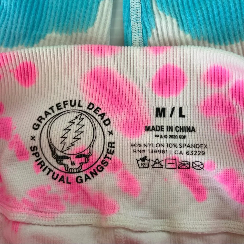 Spiritual Gangster x Grateful Dead NWOT Tie Dye Ribbed Leggings Sugar, M… - Image 5