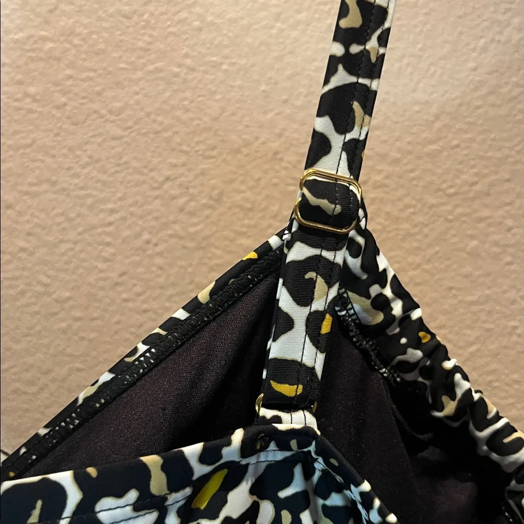 Swimsuits for All Women’s Leopard Print Swim Dress Size 24 Black - Image 8