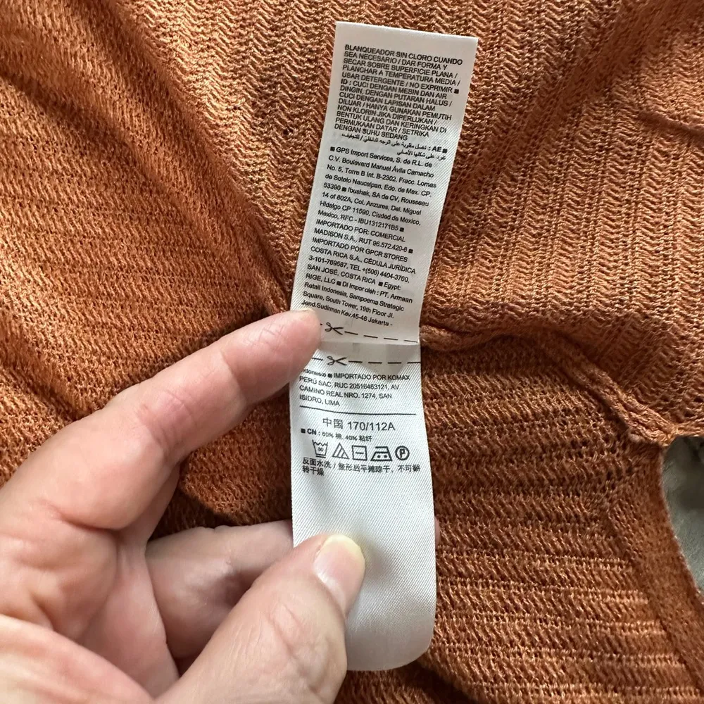 New Old Navy Pumpkin Burnt Orange Open Front Carfugan Size XL - Image 5