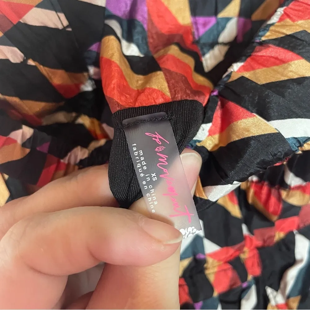 Free People Movement The Way Home Printed Shorts Size Xsmall Black - Image 5