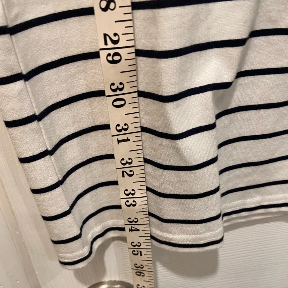 NWT Joules Cotton Stretch Navy Blue Stripe Floral Short Sleeve Dress Size 6 - Image 8