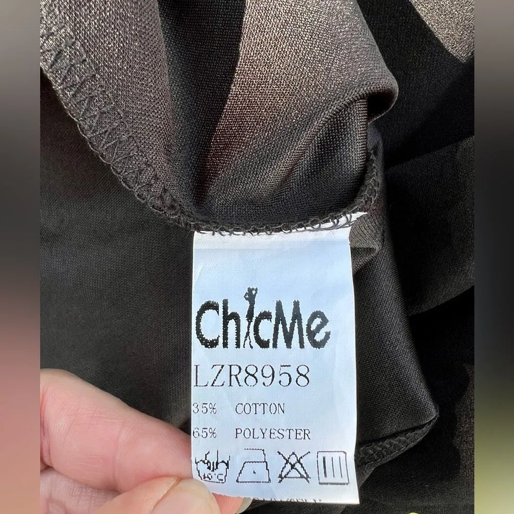 CBR Black Dress With Attached Shawl - Image 4