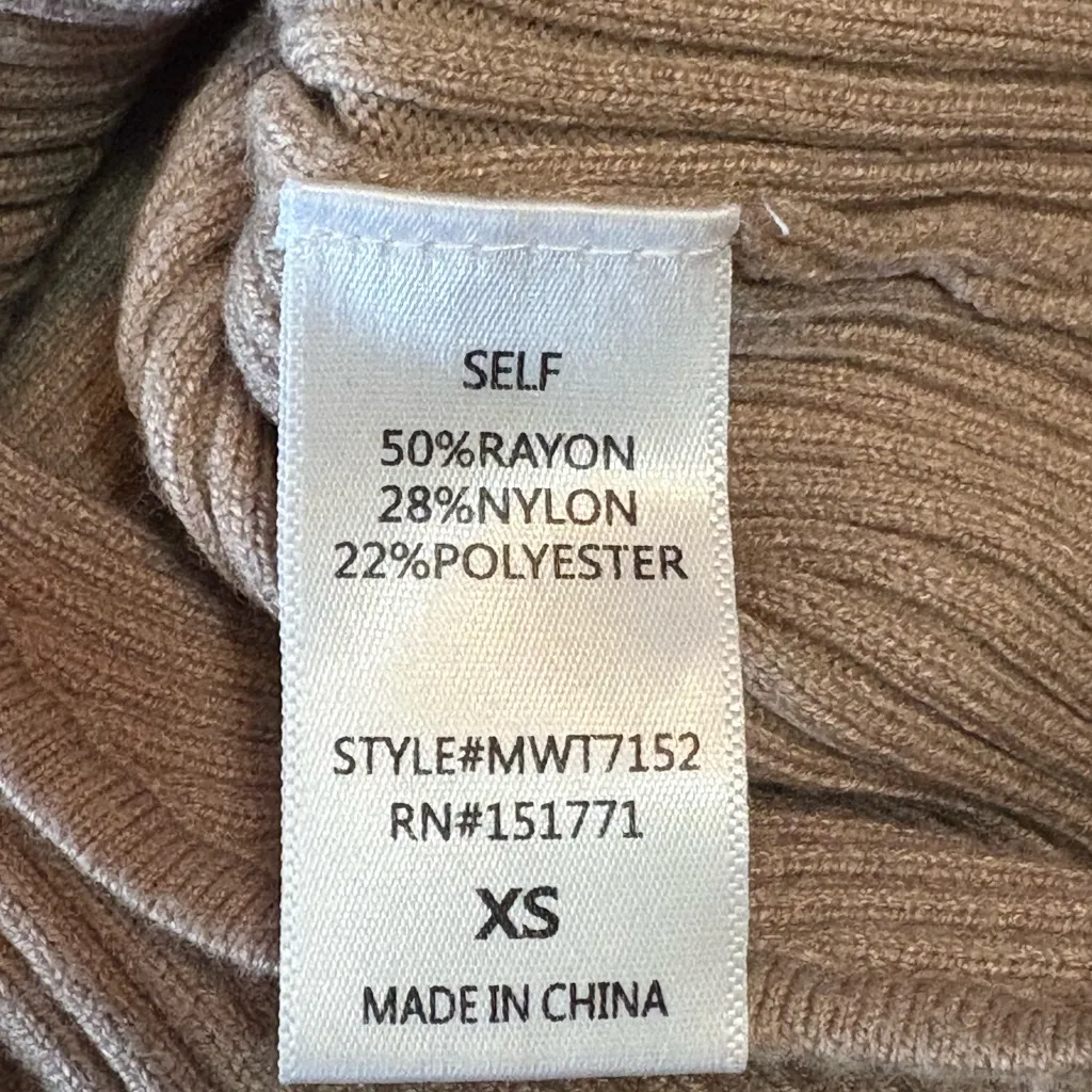 Gilli Ribbed Bodysuit in Tan size XS/S - Image 7