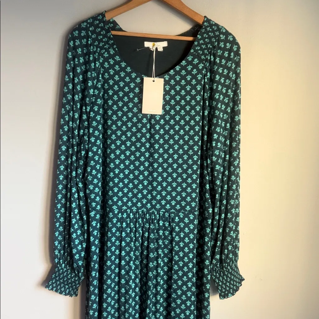NEW BODEN Eliza Jersey Midi Dress 18T Green Size 18 - Image 8