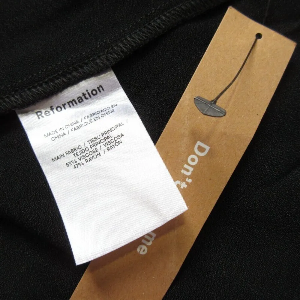 NWT Reformation Ballari Midi in Black Off The Shoulder Long Sleeve Dress 12 $248 - Image 5