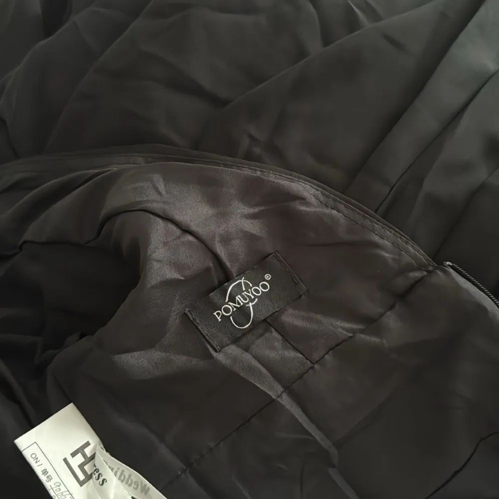 Amazon Black Maxi Dress with V-Neck and Slit NWOT - Image 7