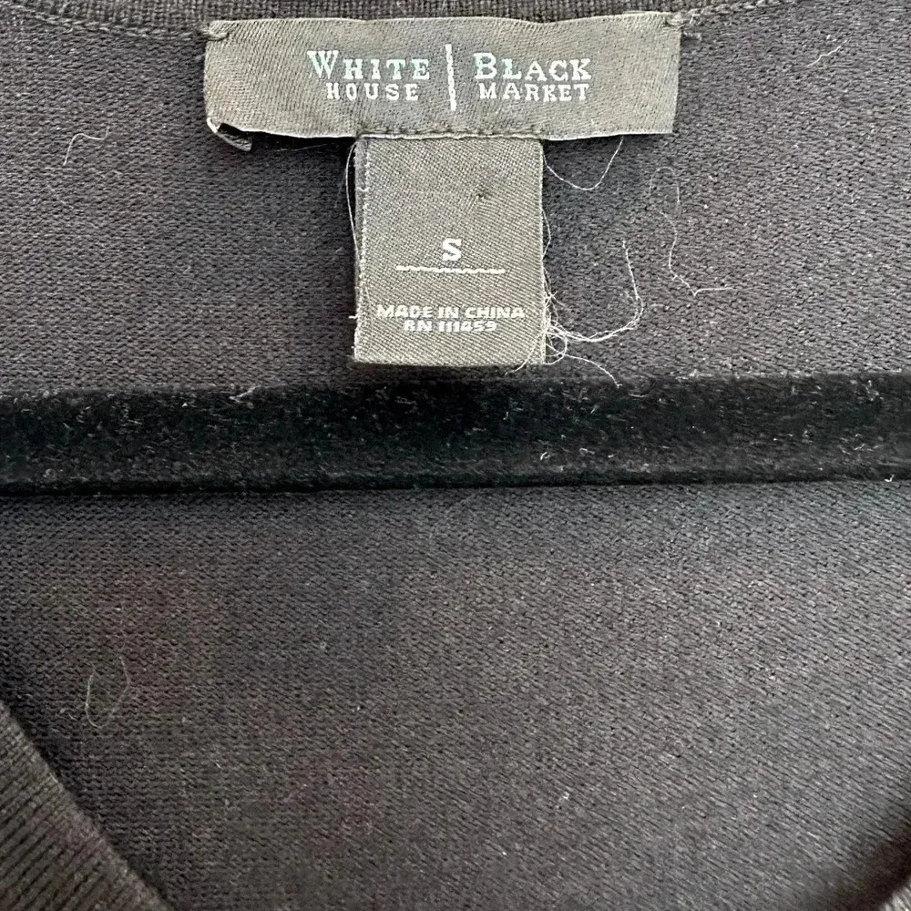 White House Black Market Embellished Scallopped Zip Up Cardigan Sweater Size S - Image 8